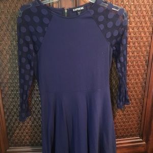 Navy Blue long sleeve dress